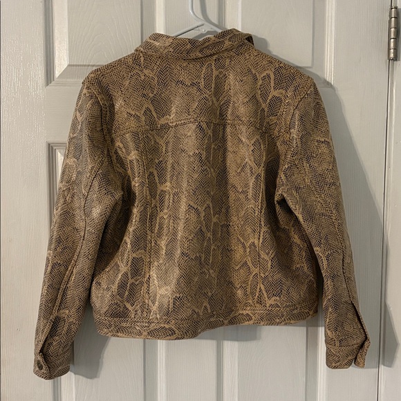 Snakeskin Cropped Jacket Y2K Style - Picture 7 of 7